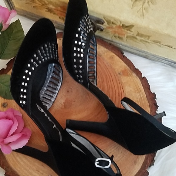 Nina Shoes - NINA BLACK SUEDE HEELS